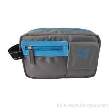 Men Cosmetic Bag with Handle and Nylon Zipper Closure, Made of 230T Polyester, Can be Customized